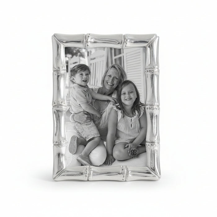 Beatriz Ball Giftables Garden Bamboo 4 x 6 Frame — With an illustrative portrait on white