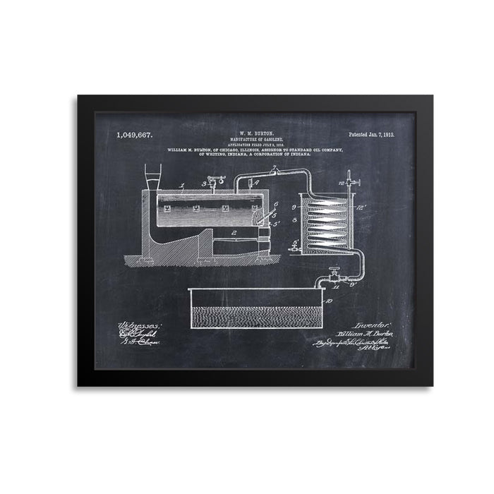Gasoline Patent Print, Industrial Wall Decor, Gift for Car Enthusiast Mechanic