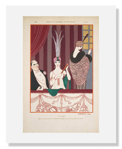 MFA Prints archival replica print of George Barbier, "La Loge" from the Museum of Fine Arts, Boston collection.