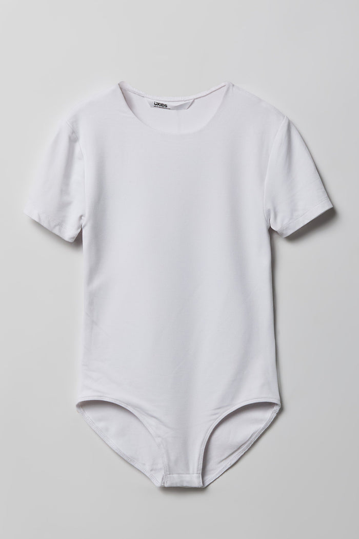 Girls Contour Crew Neck Bodysuit