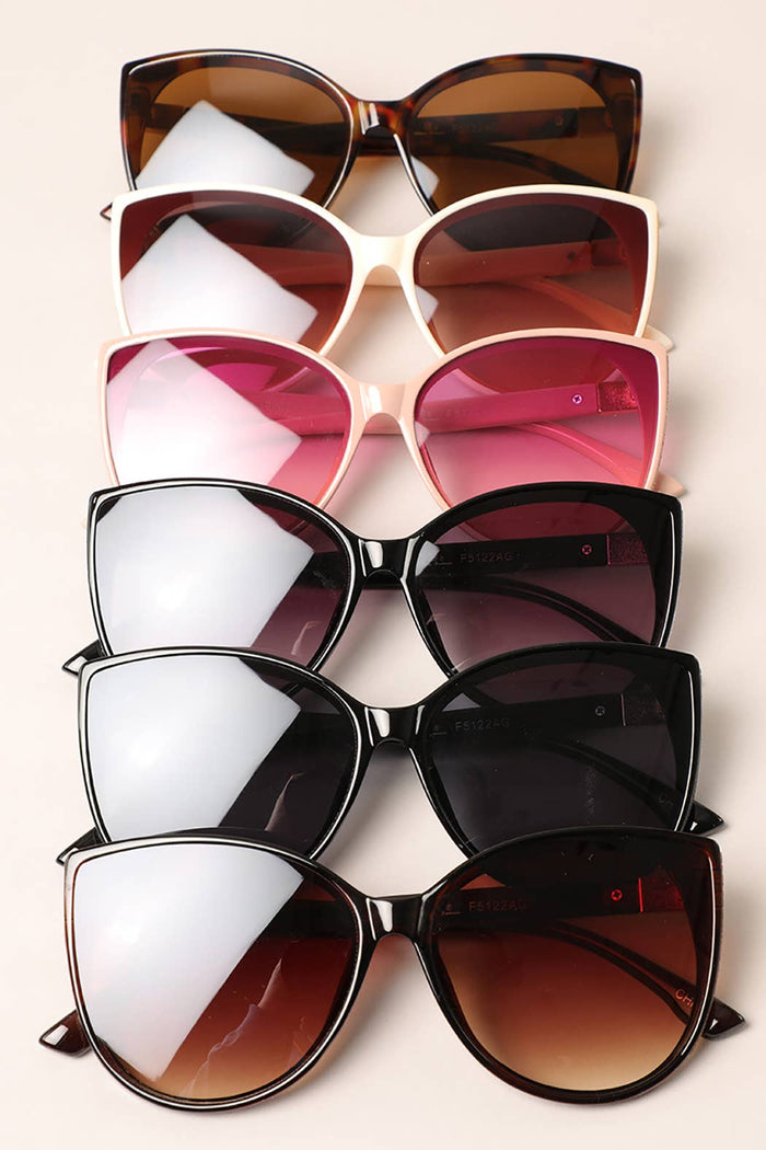 Glitter Detailed Cat Eye Sunglasses