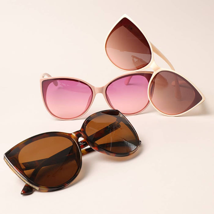 Glitter Detailed Cat Eye Sunglasses