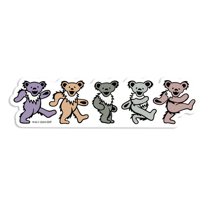 Grateful Dead Pastel Bears Sticker