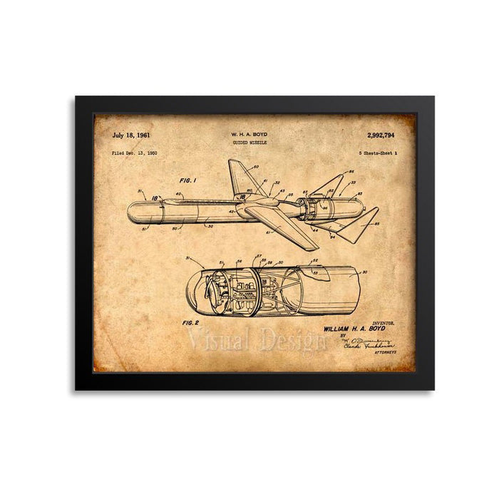 Guided Missile Patent Print