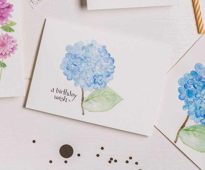 Hydrangea Birthday Card