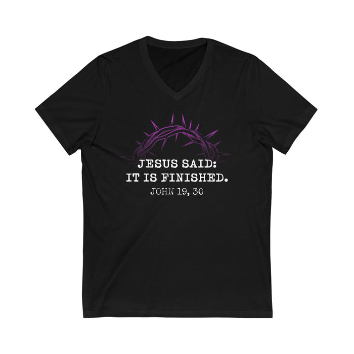It Is Finished Unisex V-Neck