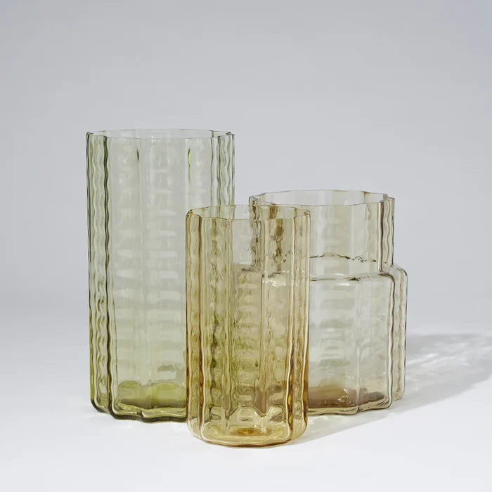 Jelly Glass Vase Large in Honey by Marmoset Found