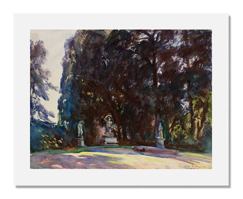 MFA Prints archival replica print of John Singer Sargent, Florence: Boboli Gardens from the Museum of Fine Arts, Boston collection.