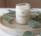 Just Breathe Soy Candle | Eucalyptus + Spearmint + Lemon + Sea Salt + Juniper - 8 oz. - Jarful House