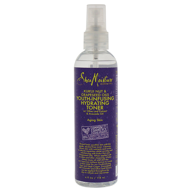 Kukui Nut & Grapeseed Oils Youth-Infusing Hydrating Toner by Shea Moisture for Unisex - 4 oz Toner