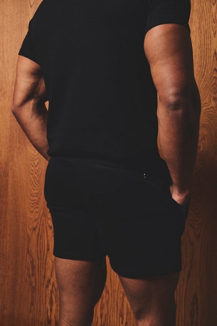Luxe Sweat Shorts in Black - TAILORED ATHLETE - USA