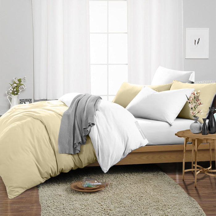Ivory Reversible Duvet Cover