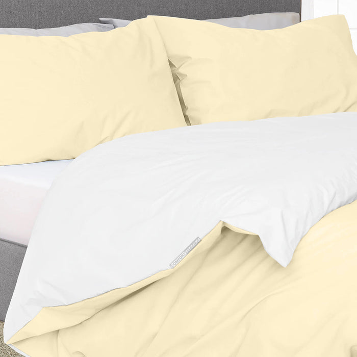 Ivory Reversible Duvet Cover