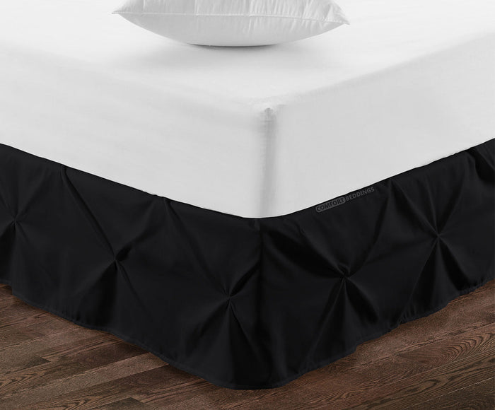 Black Pinch Bed Skirt