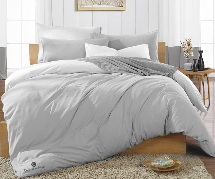 Light Grey Reversible Duvet Covers