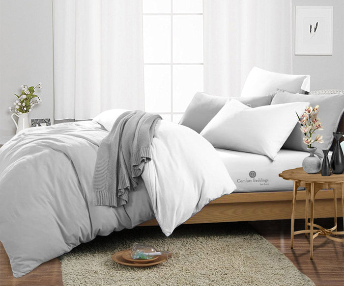 Light Grey Reversible Duvet Covers