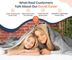 Luxury Light Grey Reversible Duvet Cover  600 & 1000 TC