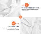 Luxury Light Grey Reversible Duvet Cover  600 & 1000 TC