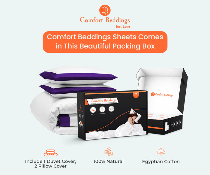 Purple Two Tone Duvet Cover
