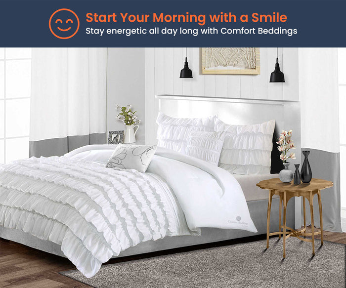 White Ruffle Comforter