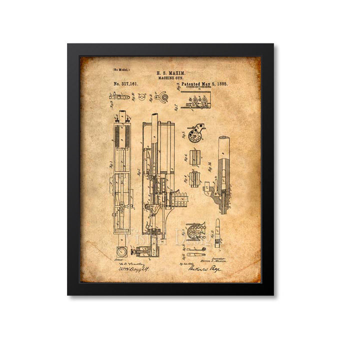 Machine Gun Patent Print