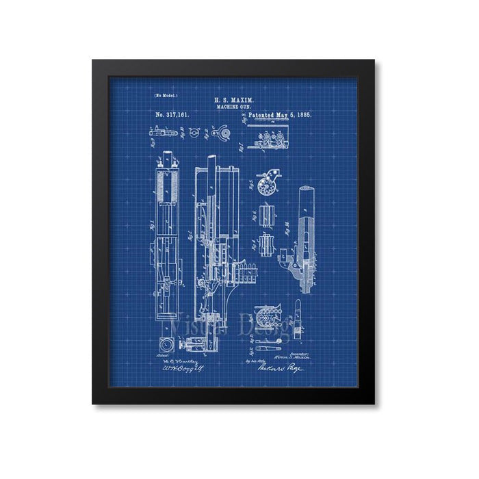 Machine Gun Patent Print