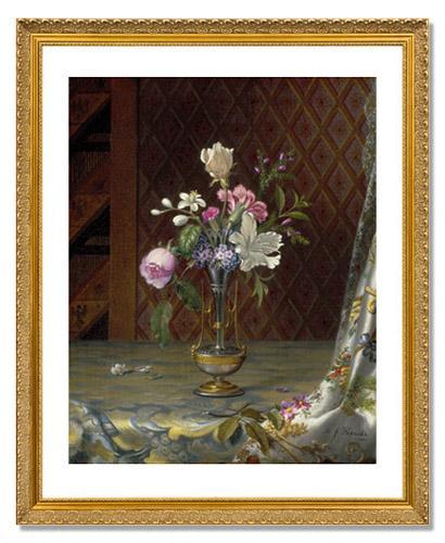 MFA Prints archival replica print of Martin Johnson Heade, Vase of Mixed Flowers from the Museum of Fine Arts, Boston collection.