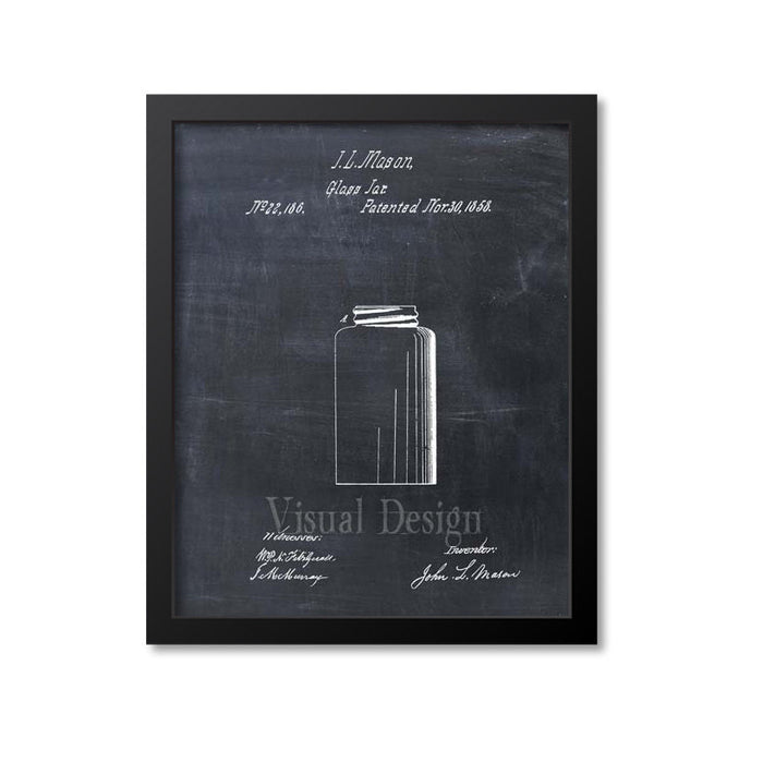 Mason Jar Patent Print