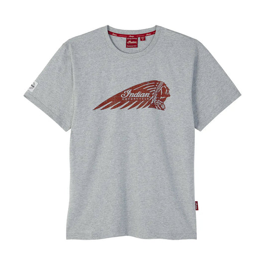 Men's Distressed Headdress Marl T-Shirt, Gray