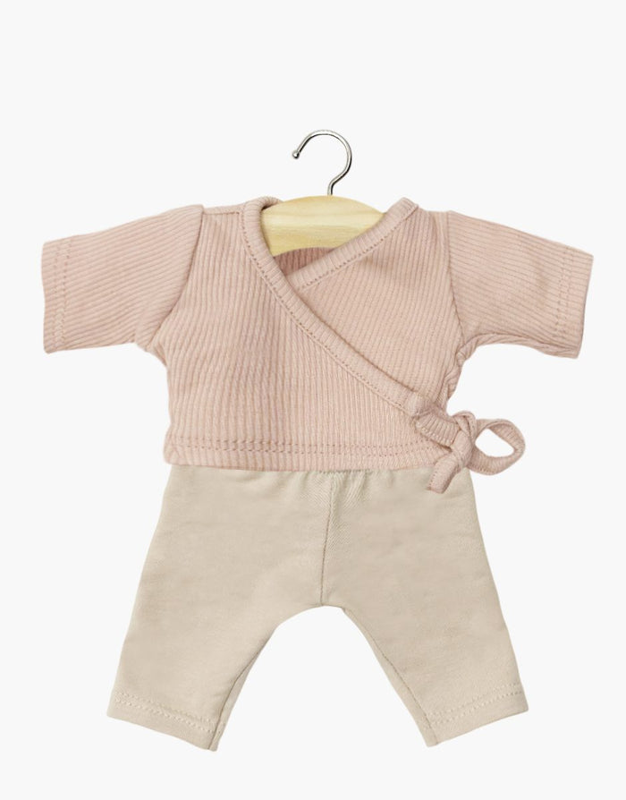 Minikane Gordis Roxane Wrap Set in Petal/Linen