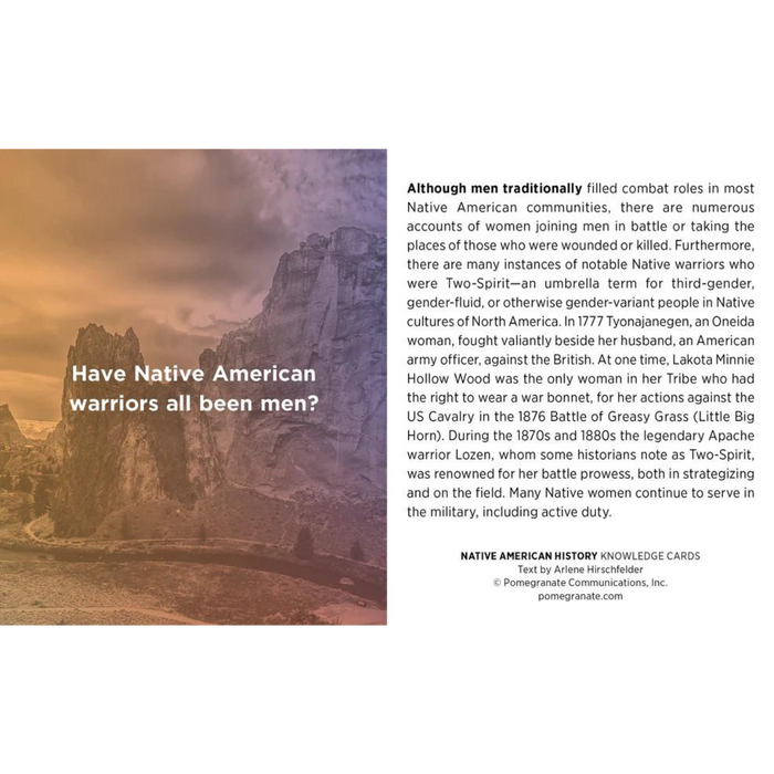 Native American History Knowledge Cards