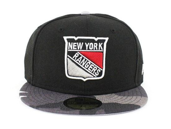 New York Rangers New Era 59Fifty Fitted Hat (Camouflage Jet Black Air Foamposite One Urban Fighter)-7