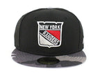 New York Rangers New Era 59Fifty Fitted Hat (Camouflage Jet Black Air Foamposite One Urban Fighter)-7 7/8