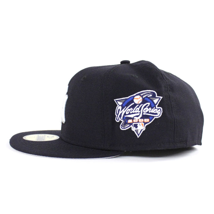 New York Yankees 2000 World Series 59Fifty New Era Fitted Hats (Navy Gray Under Brim)