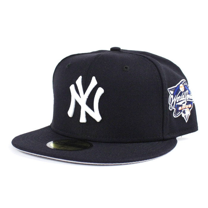 New York Yankees 2000 World Series 59Fifty New Era Fitted Hats (Navy Gray Under Brim)