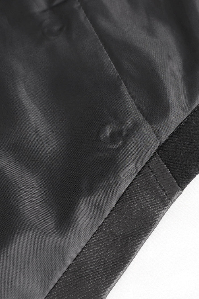 black punk lined coat