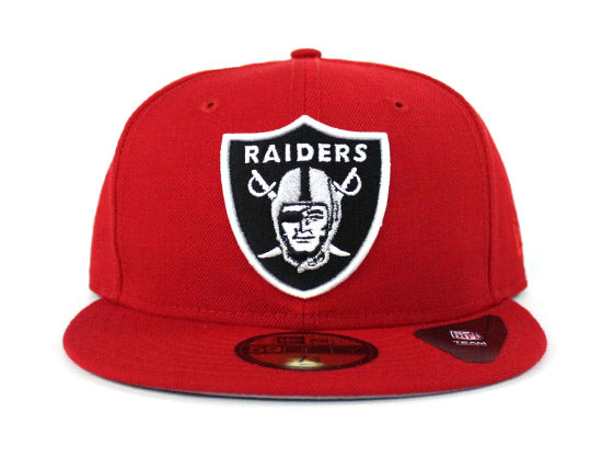 Oakland Raiders New Era 59Fifty Fitted Hat (Red Gray Under Brim)
