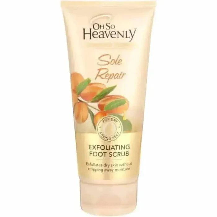 Oh So Heavenly Footspa Sole Repair exfoliating foot scrub with pumice and shea butter for soft, smooth feet