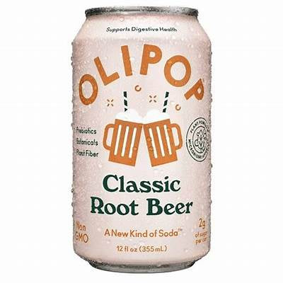 Olipop Classic Root Beer Prebiotic Soda