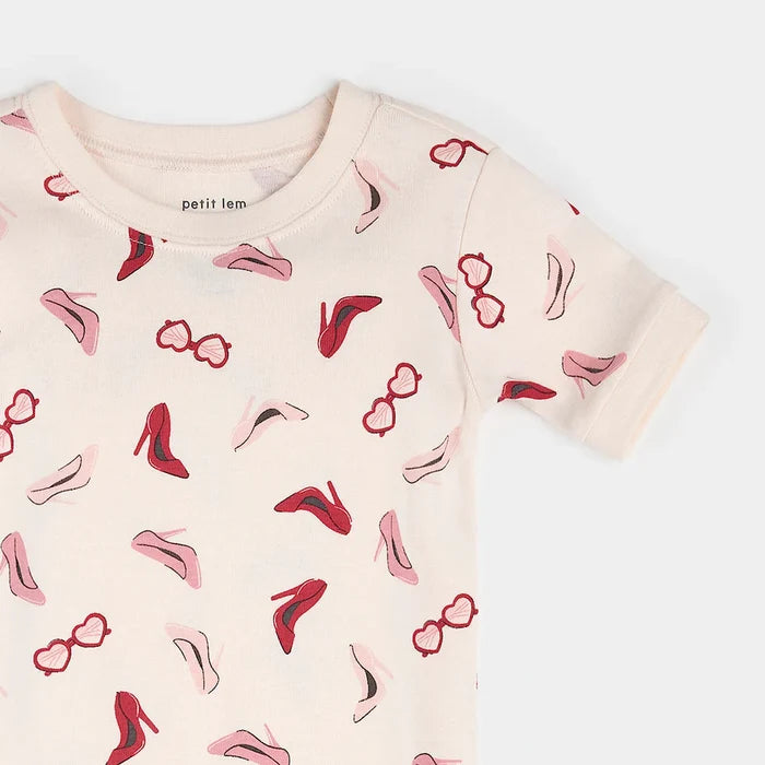 Petit Lem Short Sleeve Pajama Set in Dress Up