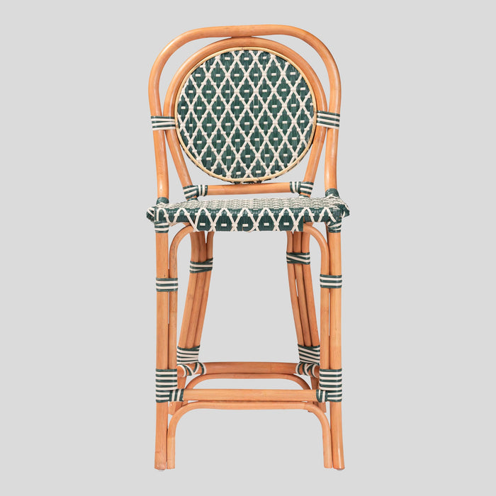Phaedra Rattan Counter Stool by bali & pari — overall view