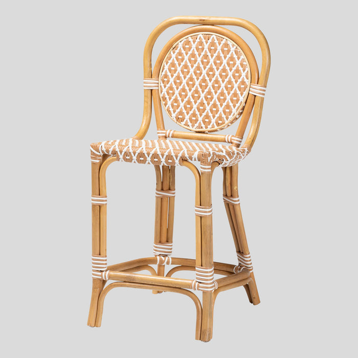 Phaedra Rattan Counter Stool by bali & pari — overall view