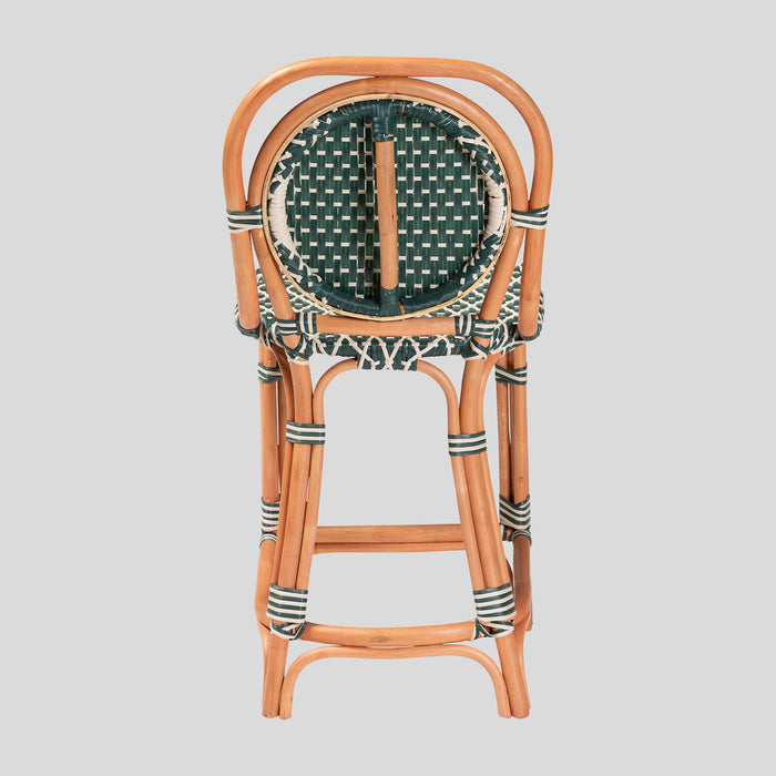 Phaedra Rattan Counter Stool by bali & pari — overall view
