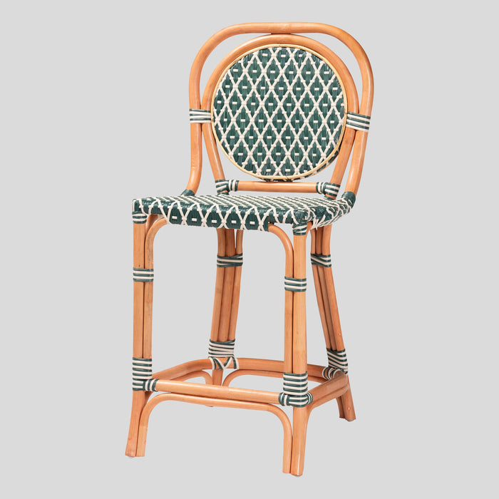 Phaedra Rattan Counter Stool by bali & pari — overall view