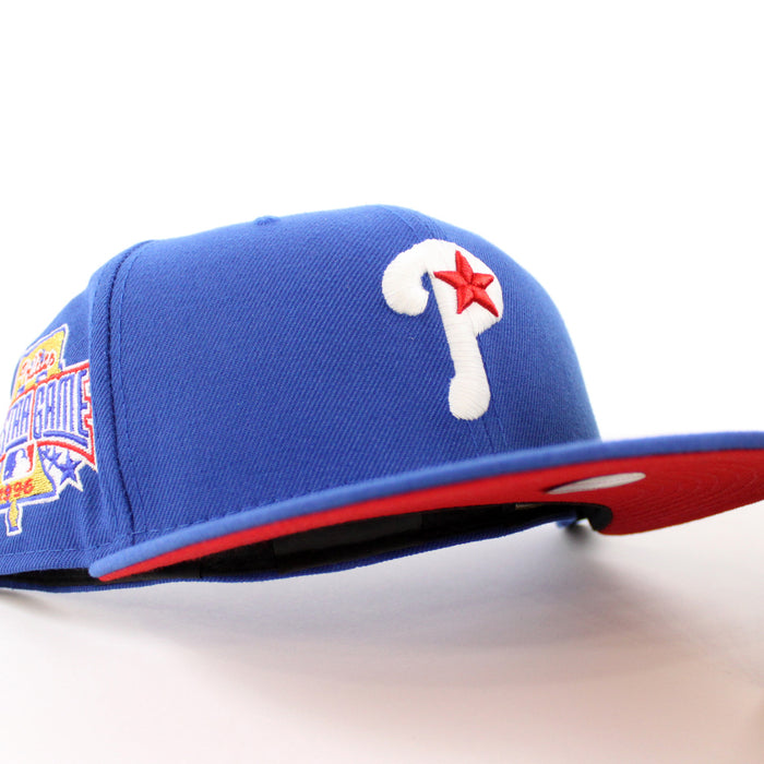 Philadelphia Phillies 1996 All-Star Game 59Fifty New Era Fitted Hats (GITD Blue Red Under Brim)