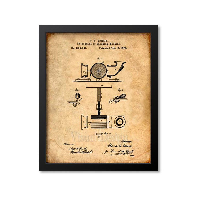 Phonograph Patent Print