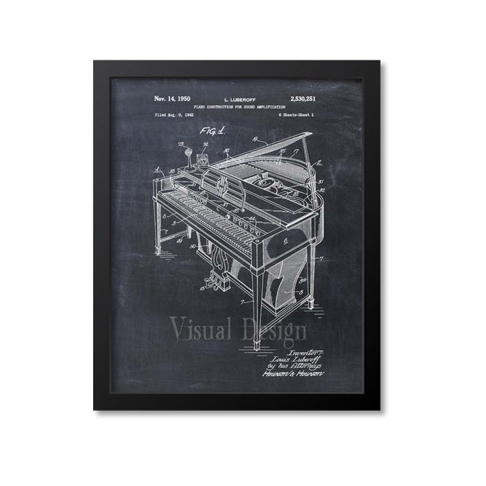 Piano Patent Print