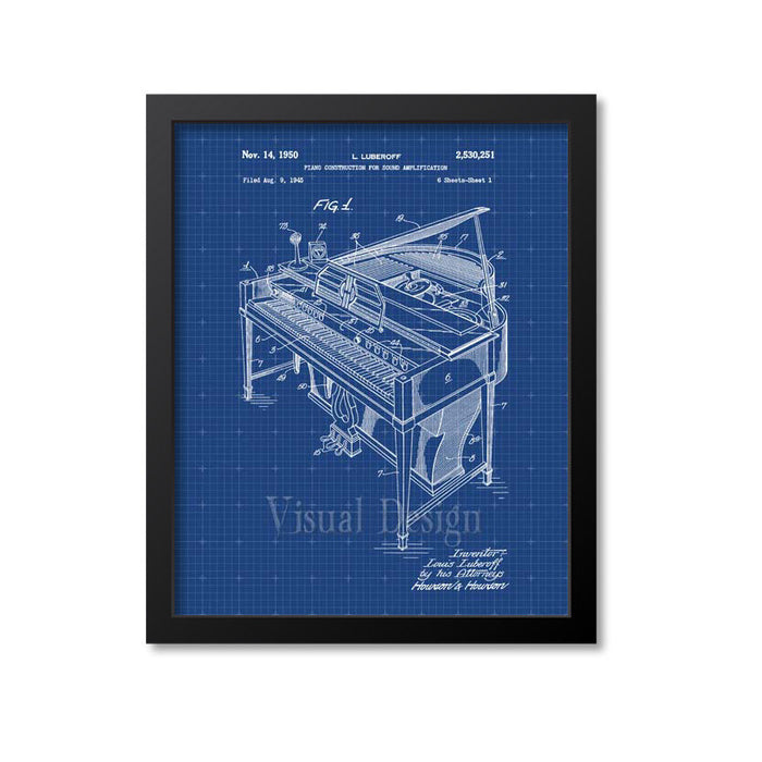 Piano Patent Print