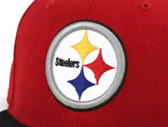 Pittsburgh Steelers New Era NFL 59Fifty Fitted Hat (Pittsburgh Pirates Color Way Red Black Gray Under Brim)