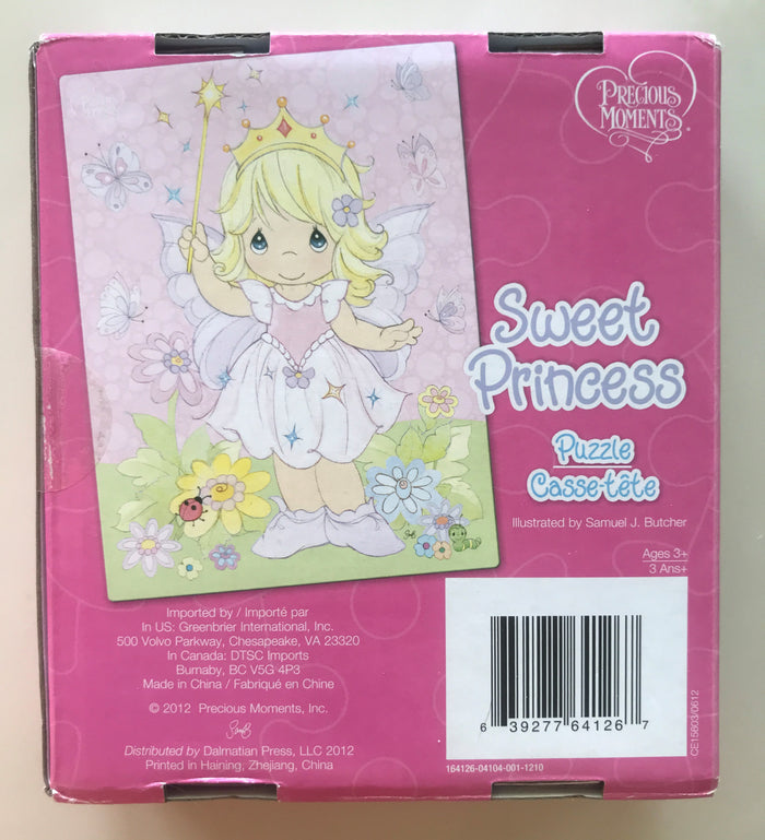 Precious Moments Puzzle Sweet Princess Butterfly Fairy 24 Pieces 8.25" x 11" 35th Anniversary